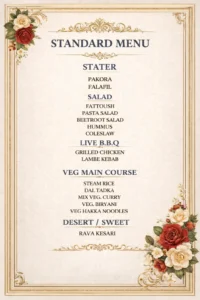 Standard Menu BBQ Buffet by Emirates Desert Safaris